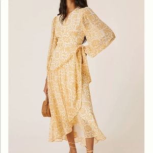 Anthropologie Hutch Geo Wrap Maxi Dress